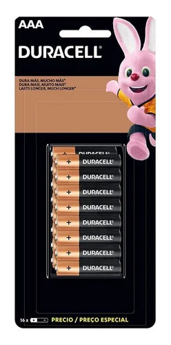 Pilha Alcalina Aaa Palito Duracell Com 16 Unidades