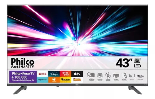 Smart Tv 43 Philco Led Roku Tv Dolby Audio Ptv43va4regb