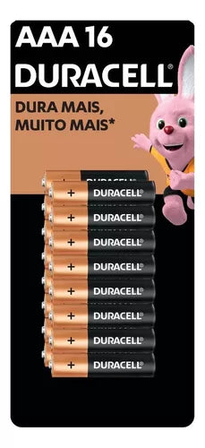 Pilha Alcalina Aaa Palito Duracell Com 16 Unidades
