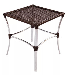 Conjunto 4 Cadeira Alumínio + Mesinha Piscina Sol E Chuva