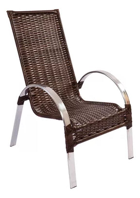 Conjunto 4 Cadeira Alumínio + Mesinha Piscina Sol E Chuva
