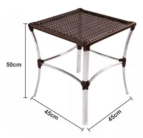 Conjunto 4 Cadeira Alumínio + Mesinha Piscina Sol E Chuva