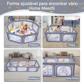 Palopalo Playpen Portátil com Almofada Integrada 180x150
